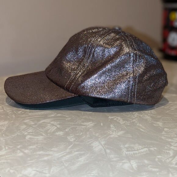 Torrid O/S Charcoal Crackle Metallic Adjustable Baseball Cap Hat - Picture 1 of 5